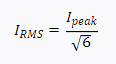 RMS value of sawtooth alternating current